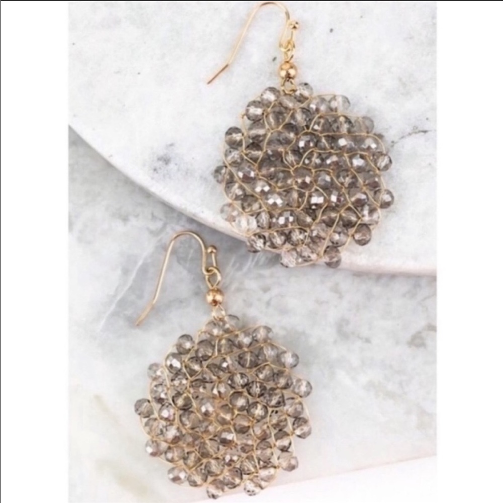 Beaded Circle Earrings